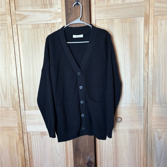 Black Cardigan Sweater - Picture 1 of 6